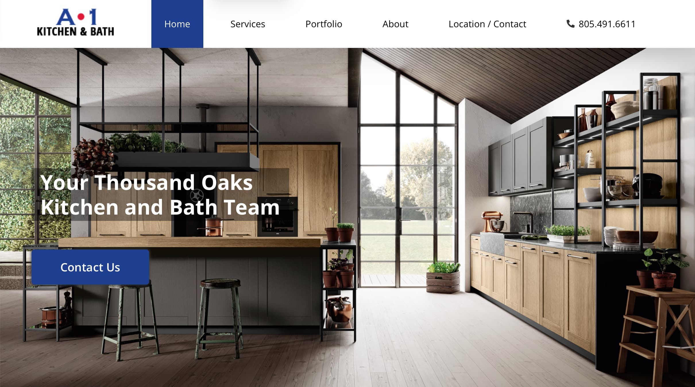 A1 Kitchen & Bath website designed by iOVA Communications
